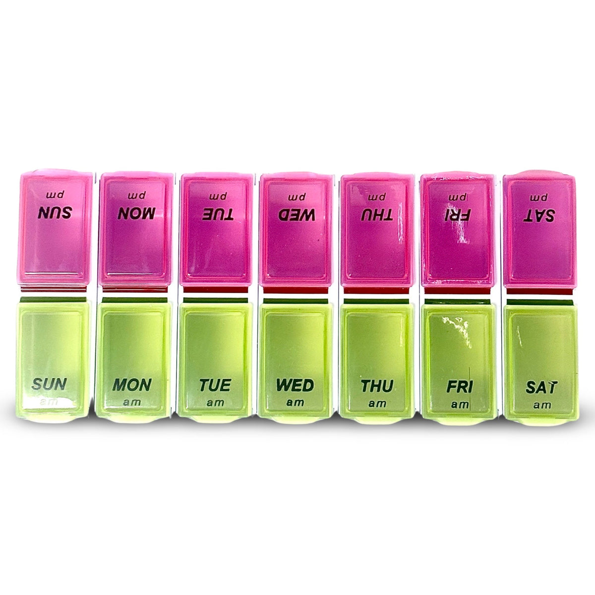 7-Day AM/PM Weekly Pill Organizer - Detachable Compartments