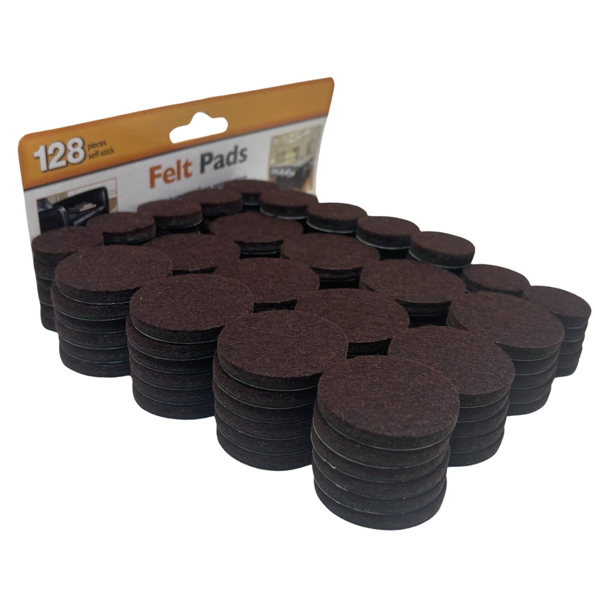 128pc Felt Pad Multi-Pack for Hard Surfaces - Premium Surface Protection