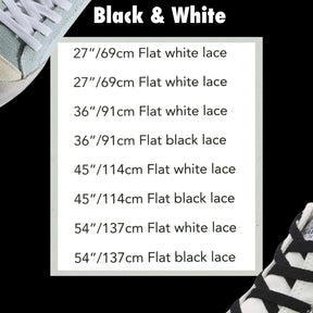 Multipack Shoe Laces - 8 Black, 8 White or 9 Assorted