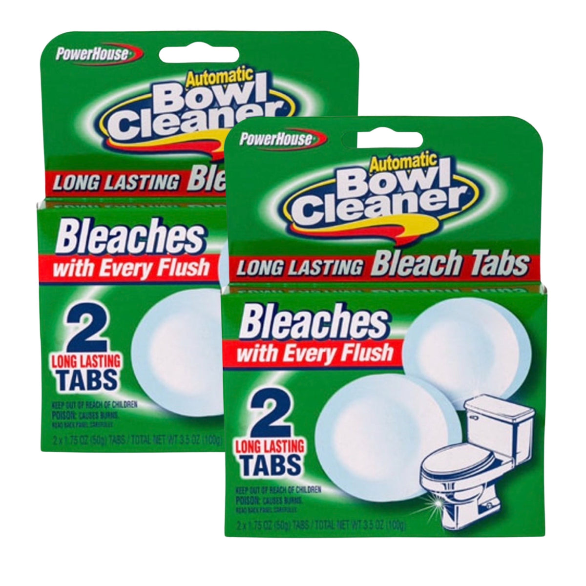 4pk Automatic Toilet  Bowl Cleaner - Long Lasting Bleach Tabs