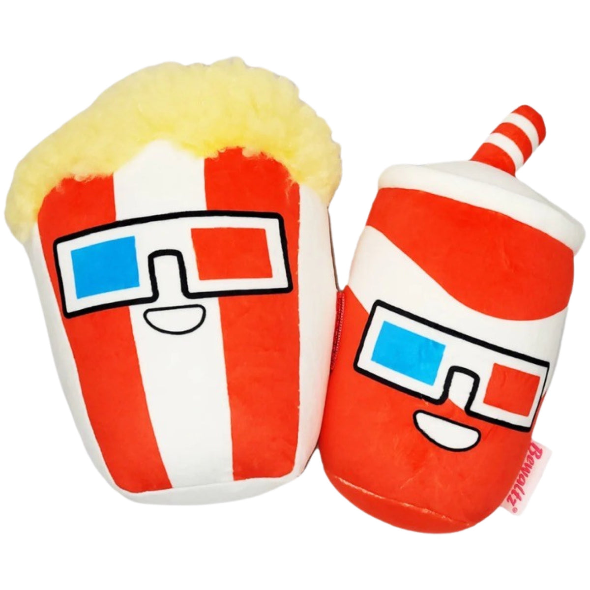 2pc Bewaltz 9" Popcorn & Soda BFF Plush Set - Plushies Velcro Together