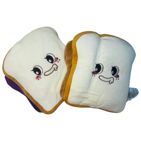 Bewaltz 8" Peanut Butter and Jelly Sandwich BFF Plush  - Two Sides Velcro Together
