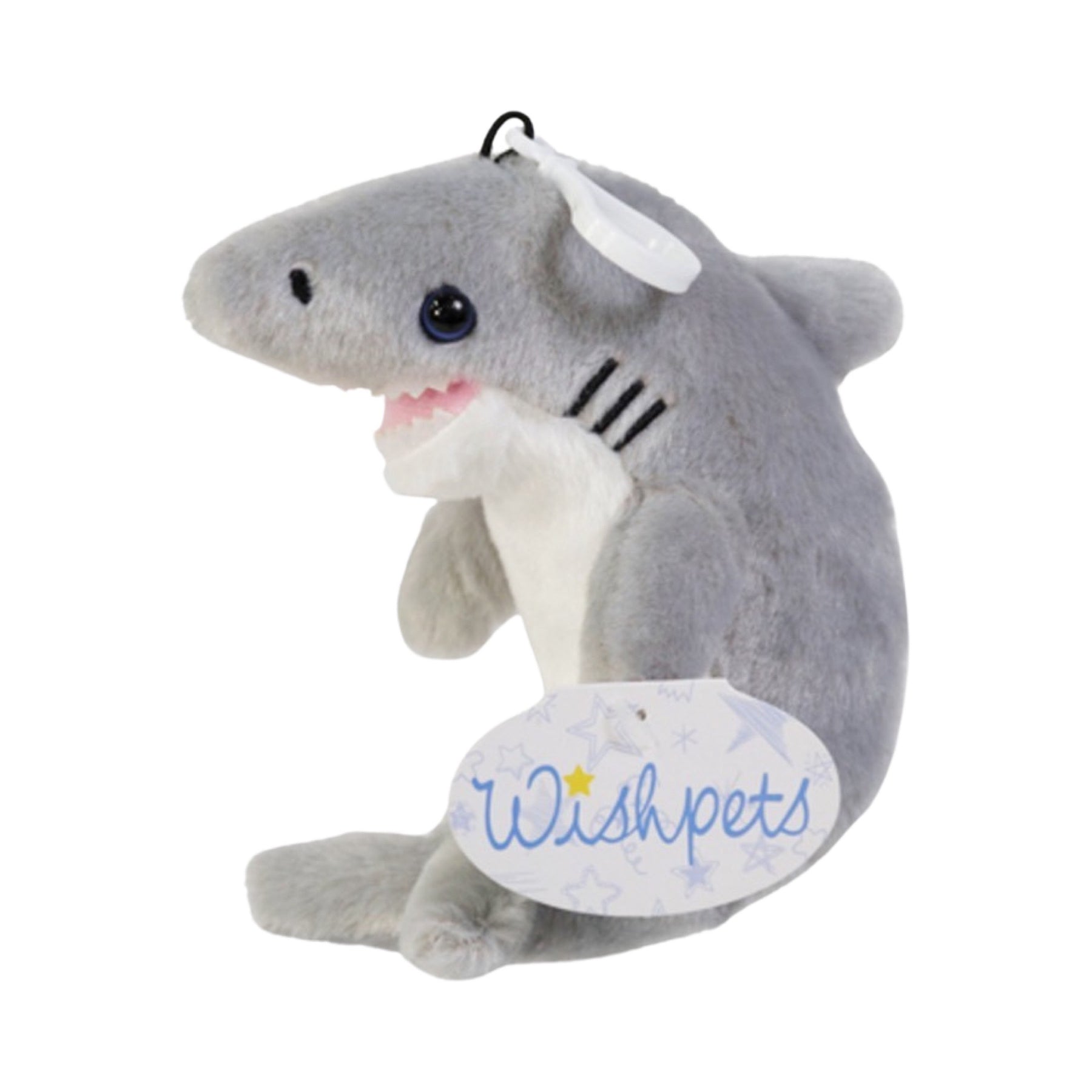 5" WISHPETS Shark Toy Mini Plush Stuffed Animal w/Clip for Backpack