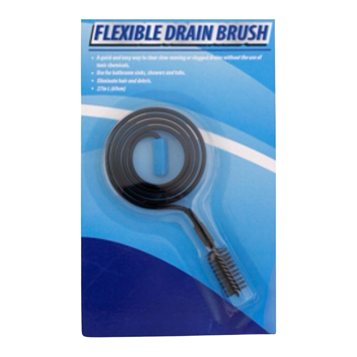 27" Flexible Drain Brush, An Easy Way To Clean Drains - Eliminate Hair & Debris