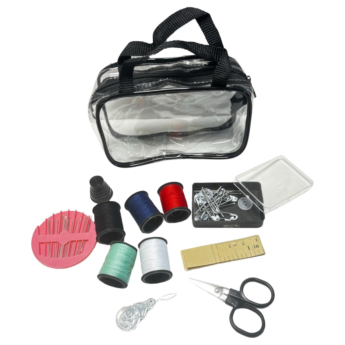 52pc Mini Travel Sewing Kit - Needles, Thread, Safety Pins and More