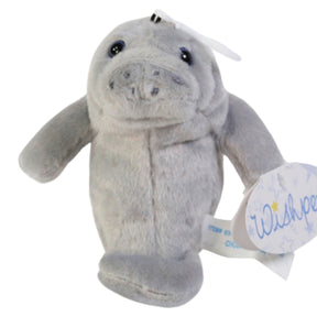 5" Wishpets Manatee Toy Mini Plush - w/Clip for Backpack