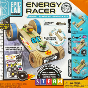 20pc Epic Labs Energy Racer Wood Car Model - STEAM Learning Toy