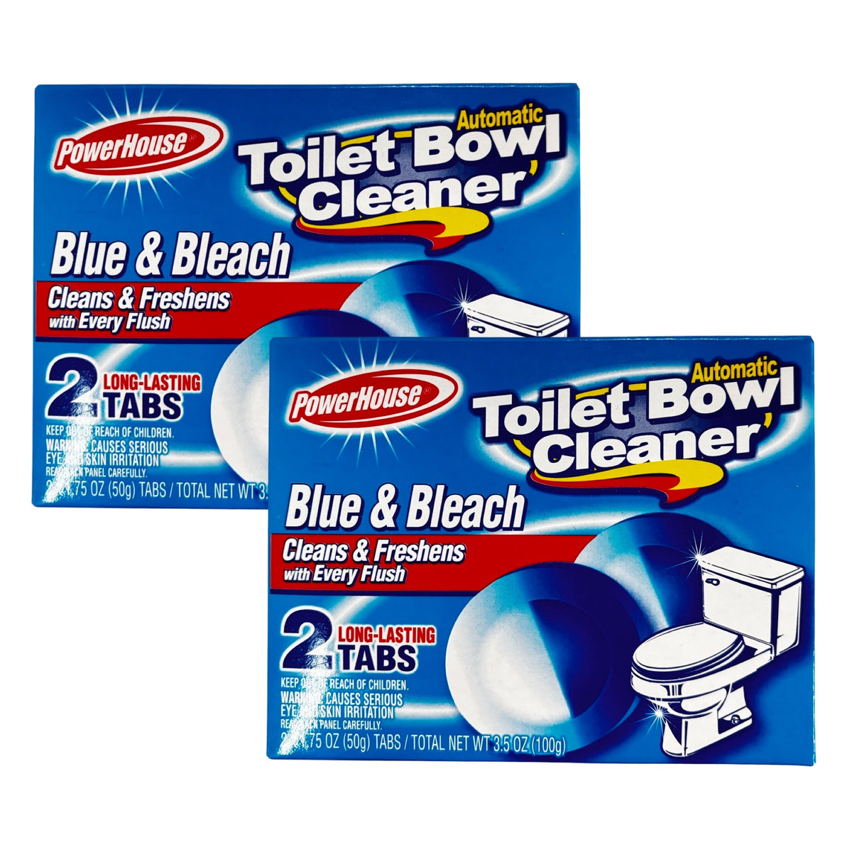 4pk Automatic Toilet Bowl Cleaner - Long Lasting Blue & Bleach Tabs
