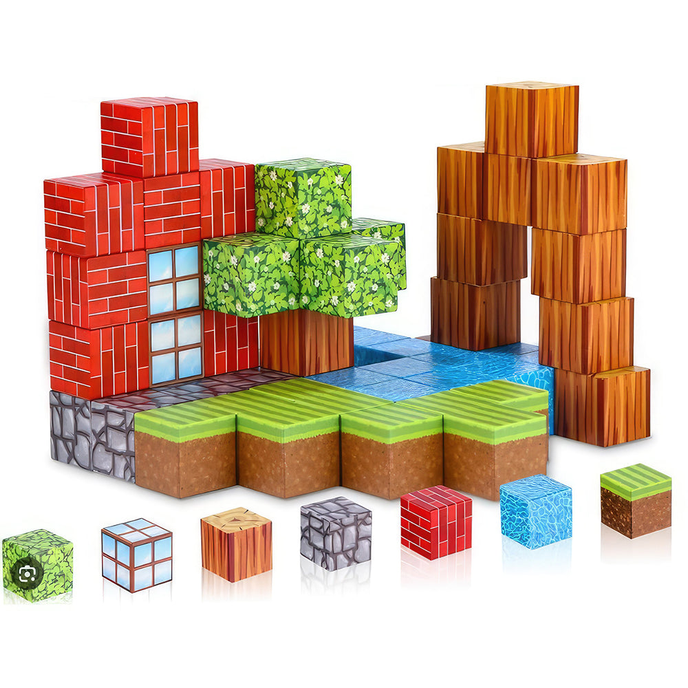 Magnetic Forrest & Castle Buiding Blocks Set – Creative STEM Set for Kids