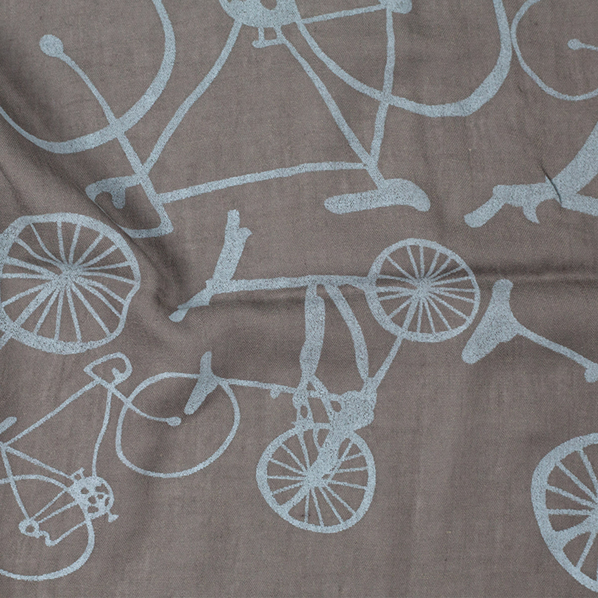 Tickled Pink 70 x 26” Bicycle Print Scarf – Semi-Sheer, Light