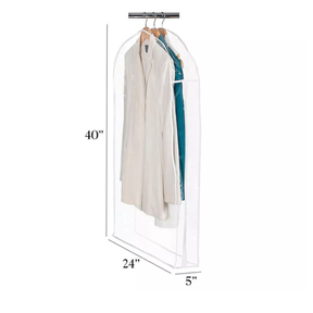 Simply Essential 40" Clear Suit Storage Bag With Full Seal Zipper - See What You Have
