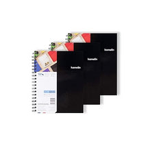3pk Hamelin 150pg Hard Cover One Subject 7" x 10" Spiral Notebooks -Perforated Pages
