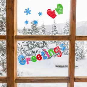 Christmas Gel Clings Phrases– Holiday Décor For Windows & More