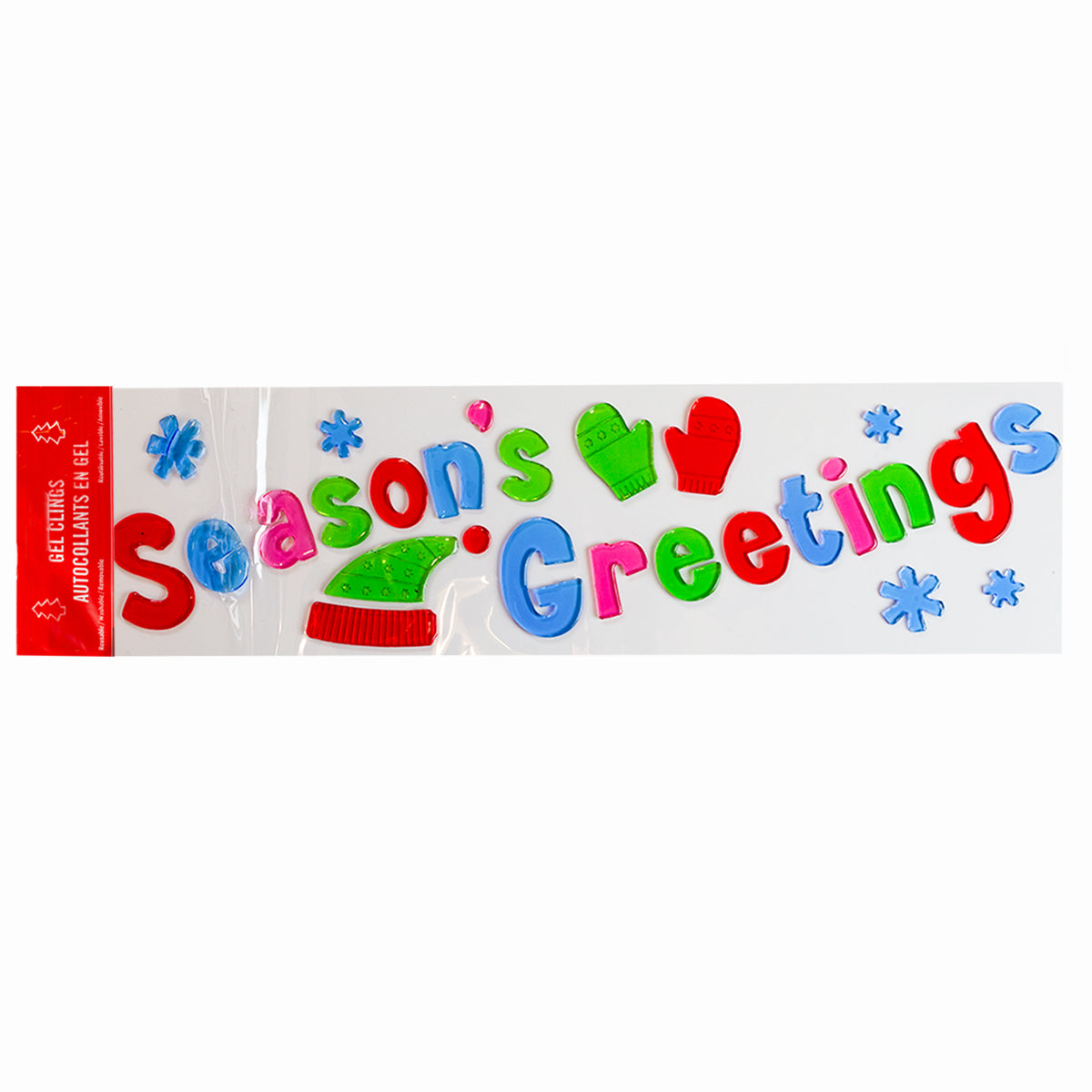 Christmas Gel Clings Phrases– Holiday Décor For Windows & More
