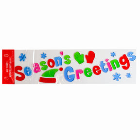 Christmas Gel Clings Phrases– Holiday Décor For Windows & More