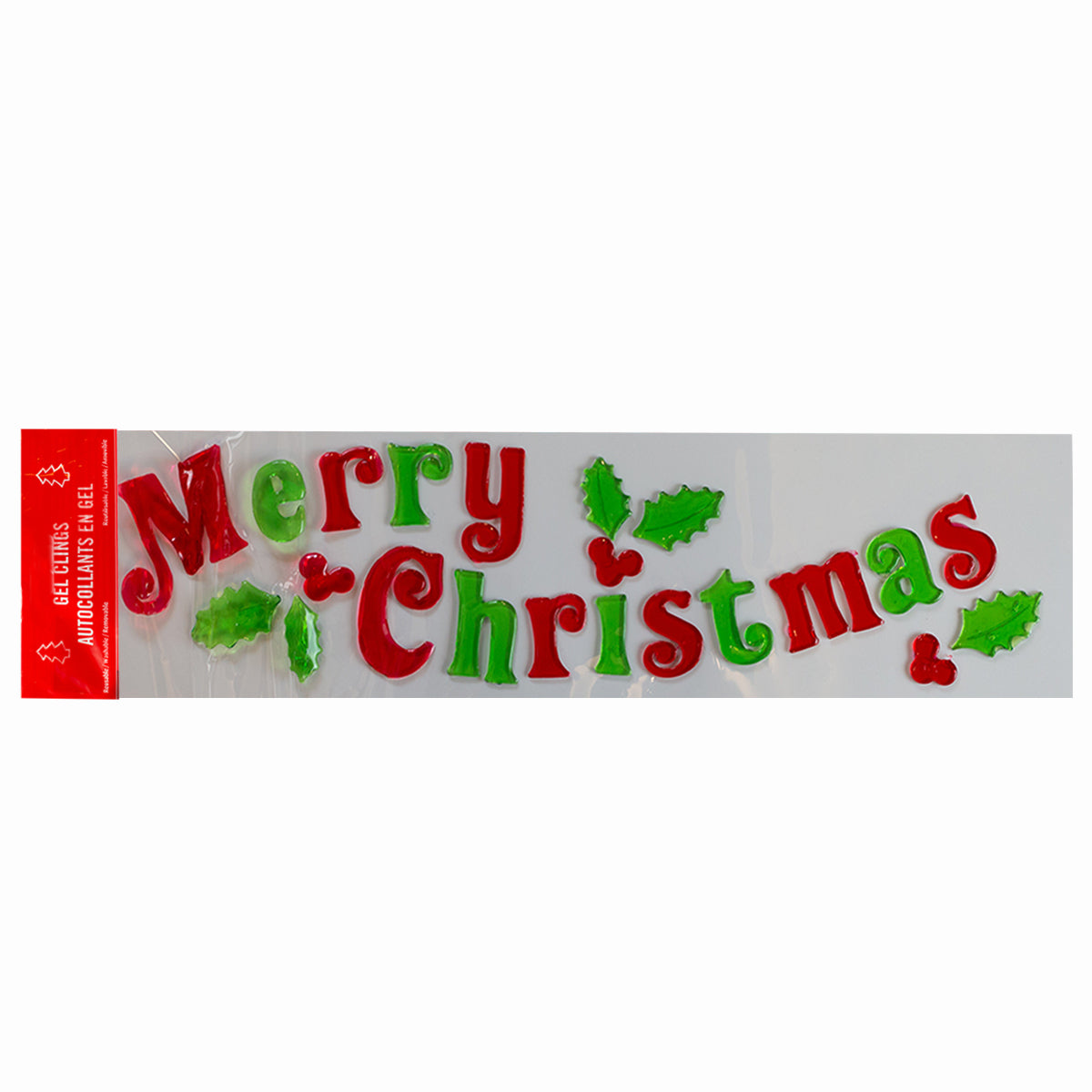 Christmas Gel Clings Phrases– Holiday Décor For Windows & More