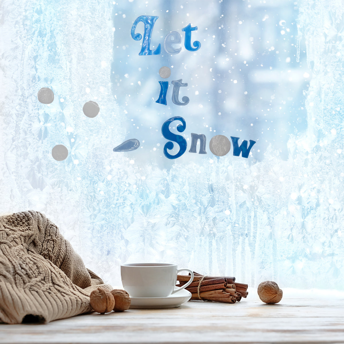 Christmas Gel Clings Phrases– Holiday Décor For Windows & More