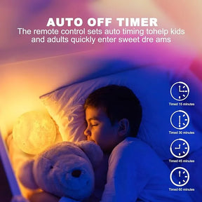 Moon Lamp, 16 Colors Rechargeable LED Night Light - With Timer