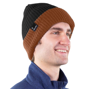 TruFit Double-Layer Insulated Cuffed Knit Beanie for Men & Women