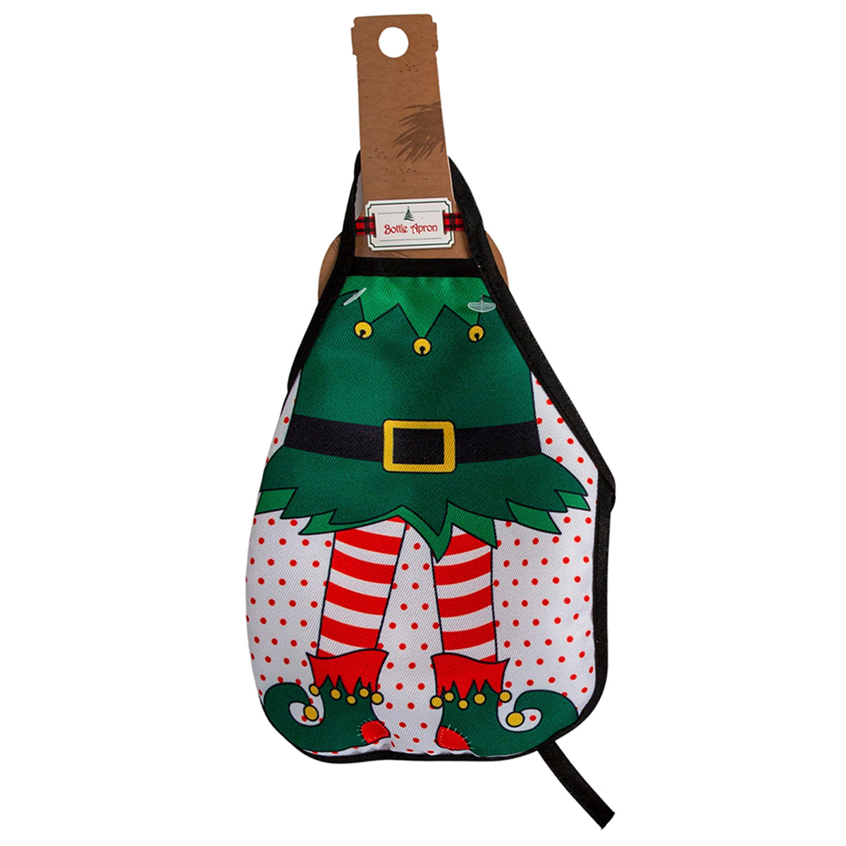 Holiday Bottle Apron for Wine & Beer - Cuter Than A Gift Bag!