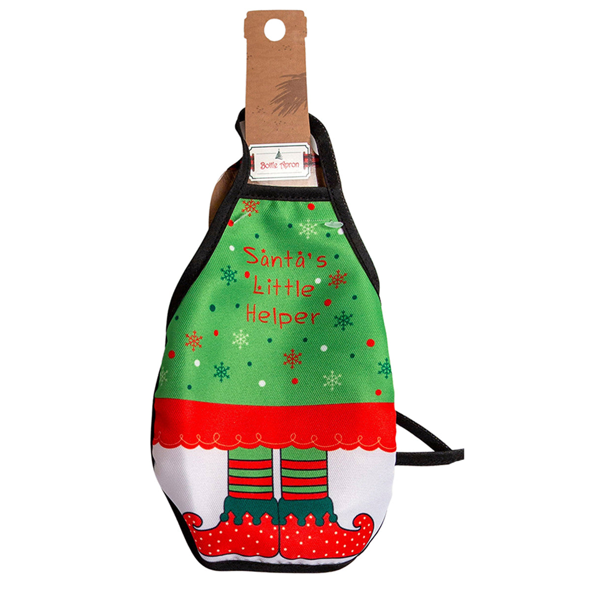 Holiday Bottle Apron for Wine & Beer - Cuter Than A Gift Bag!