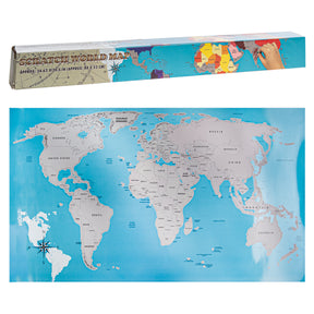 Scratch Off Wall Map Poster – Track Your Travels, World or USA