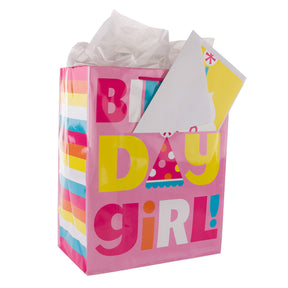 6pc Kid's Birthday Gift Bag Set – Large Bag, Card & Tissue