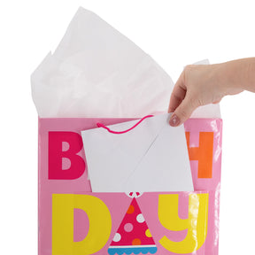 6pc Kid's Birthday Gift Bag Set – Large Bag, Card & Tissue