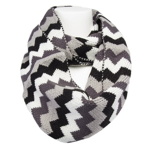 Women’s Crisp Zig Zag Infinity Scarf By Tickled Pink – Warm, Cozy