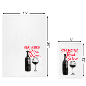 2pk Splash 100% Cotton Kitchen Towels - Fun Designs, Dry Humor!