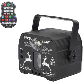 LED Party Disco Stage Light with Remote Control – Sound Activated RGB DJ Laser Light