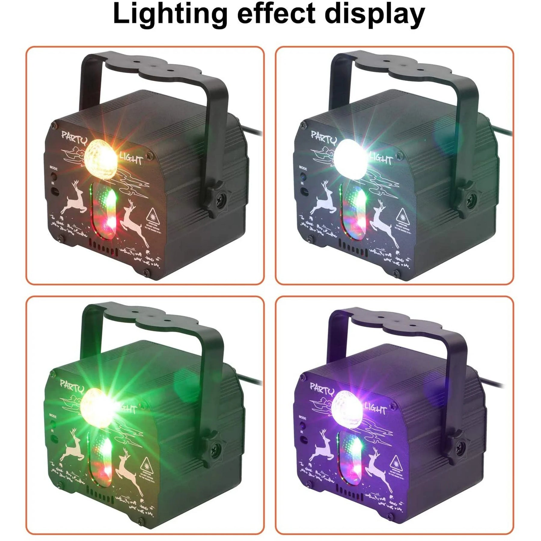 LED Party Disco Stage Light with Remote Control – Sound Activated RGB DJ Laser Light