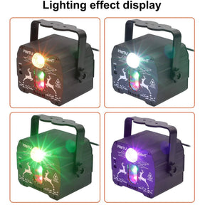 LED Party Disco Stage Light with Remote Control – Sound Activated RGB DJ Laser Light