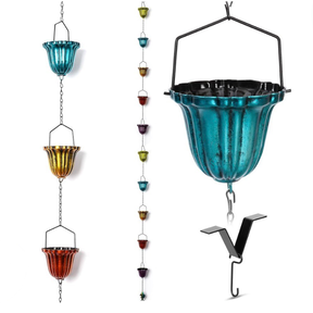 Lostronaut 8.5 Feet Adjustable Rain Chain w/ Bell Cups - Clog-Free & Sounds Pretty!