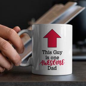 "This Guy Is One Awesome Dad" Large 15oz Mug - Funny Gift for Dad