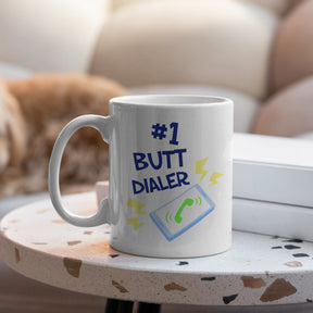 “#1 Butt Dialer” Large 15oz Mug - Funny Gift for Mom, Dad