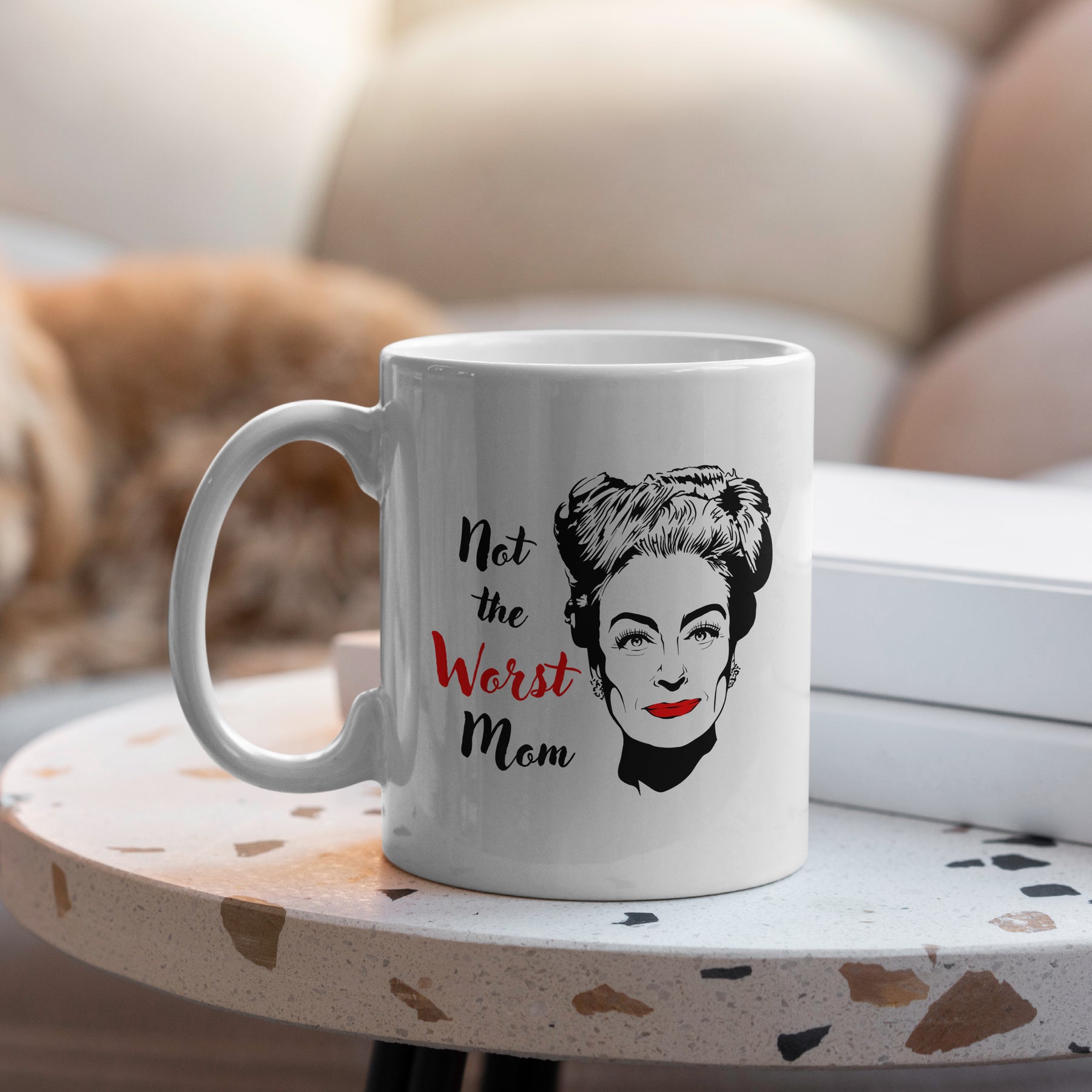 Joan Crawford "Worst Mom” Large 15oz Mug - Funny Gift for Mom