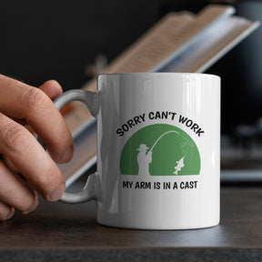 "Arm In A Cast" Large 15oz Mug - Funny Gift for Dad