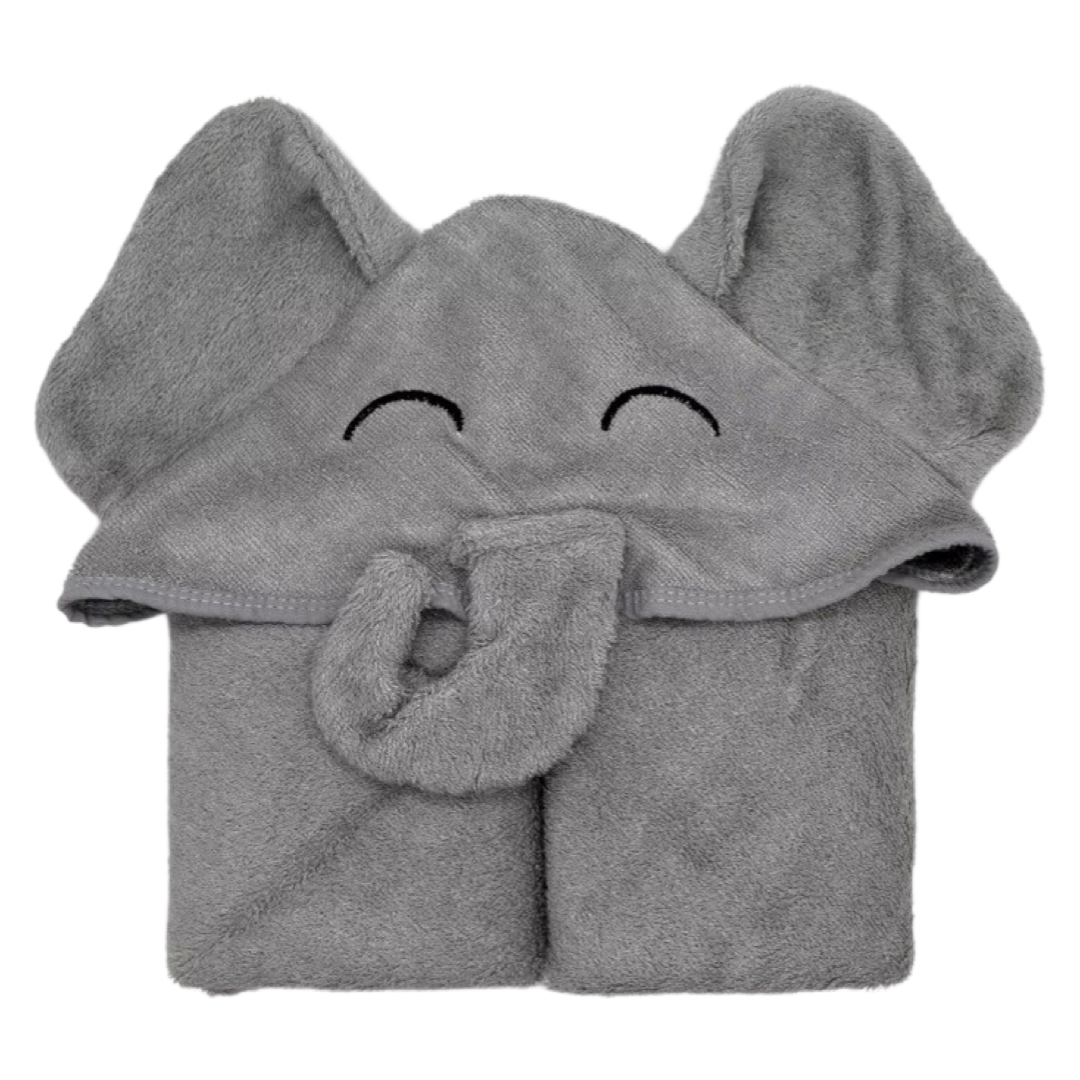 XL Organic Bamboo & Cotton Hooded Baby Towel - Soft & Absorbent
