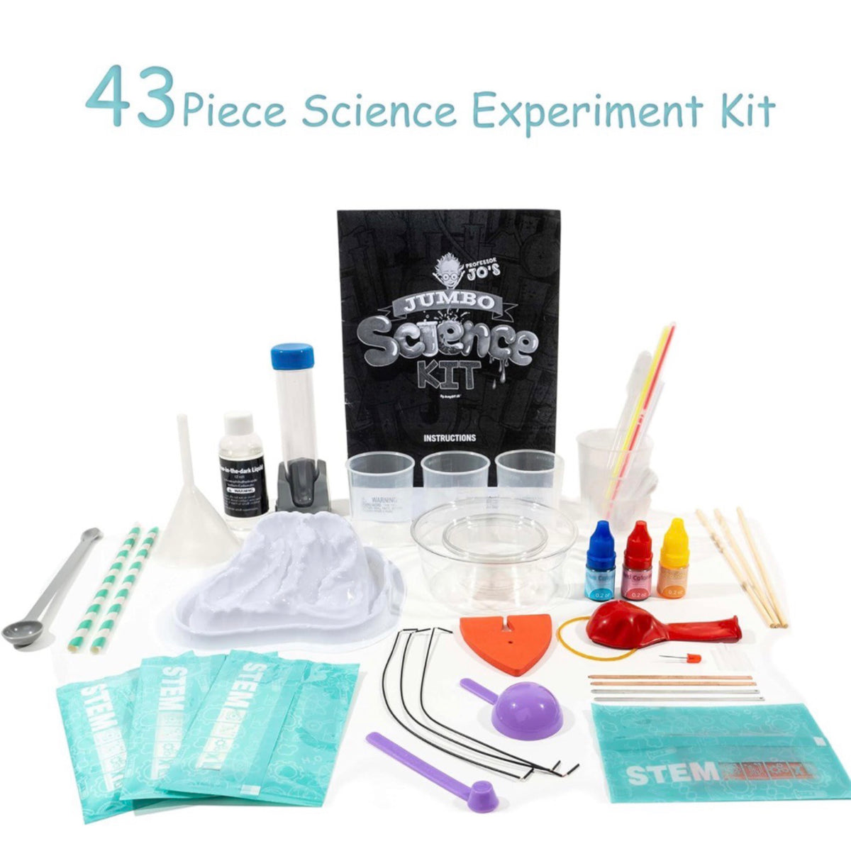 45pc JumpOff Jo's Jumbo Science Kit For Kids - Includes 20 STEM Experiments