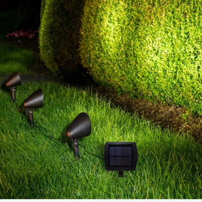 3pk Touch Of Eco SPOTUP Solar LED Spotlight Set with Solar Panel