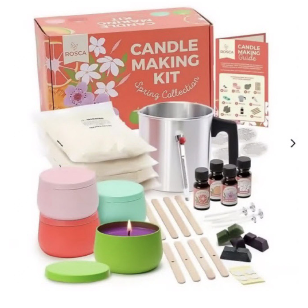 DIY Candle Making Kit with 32oz Of Soy Wax & Melting Pot - 4 Unique Scents