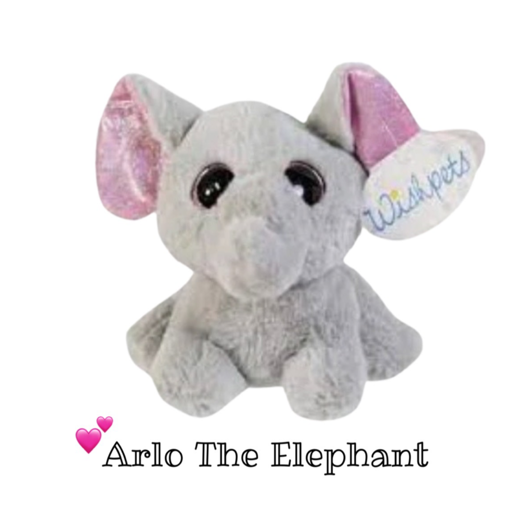 Arlo The Elephant 8" Plush Toy By Wishpets - A New Friend To Cuddle