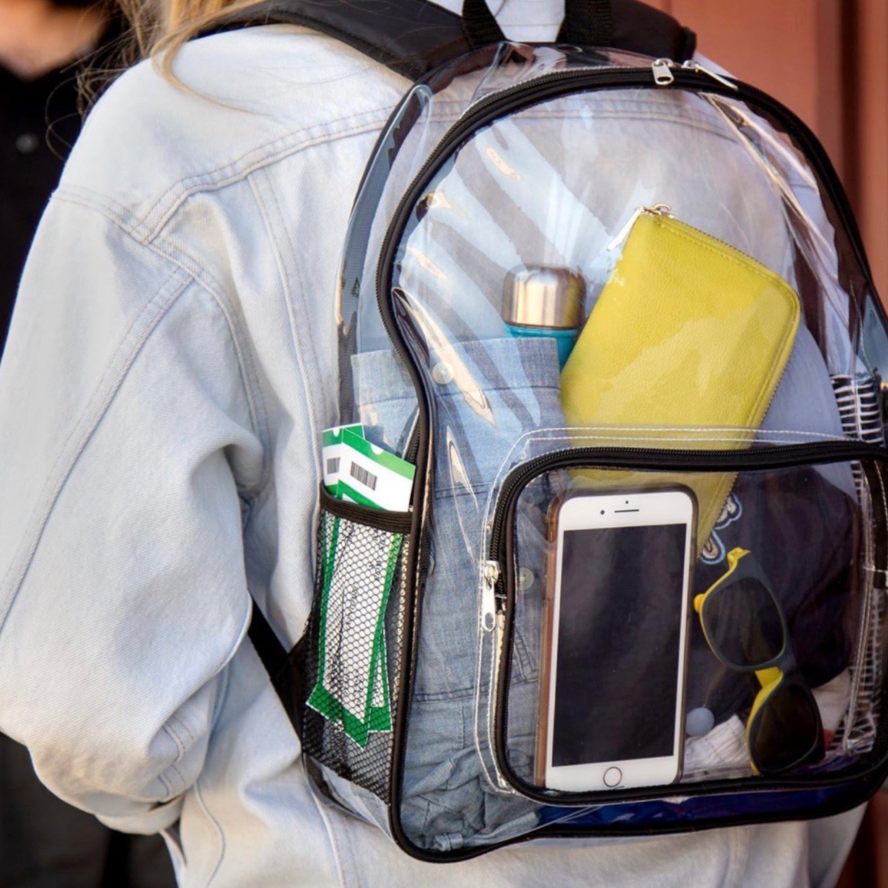 Transparent Clear Backpack - For Concerts, Stadium-Approved