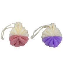 2pk Exfoliating Bath Sponges, 2-Tone Loofahs - Get Clean In Style!