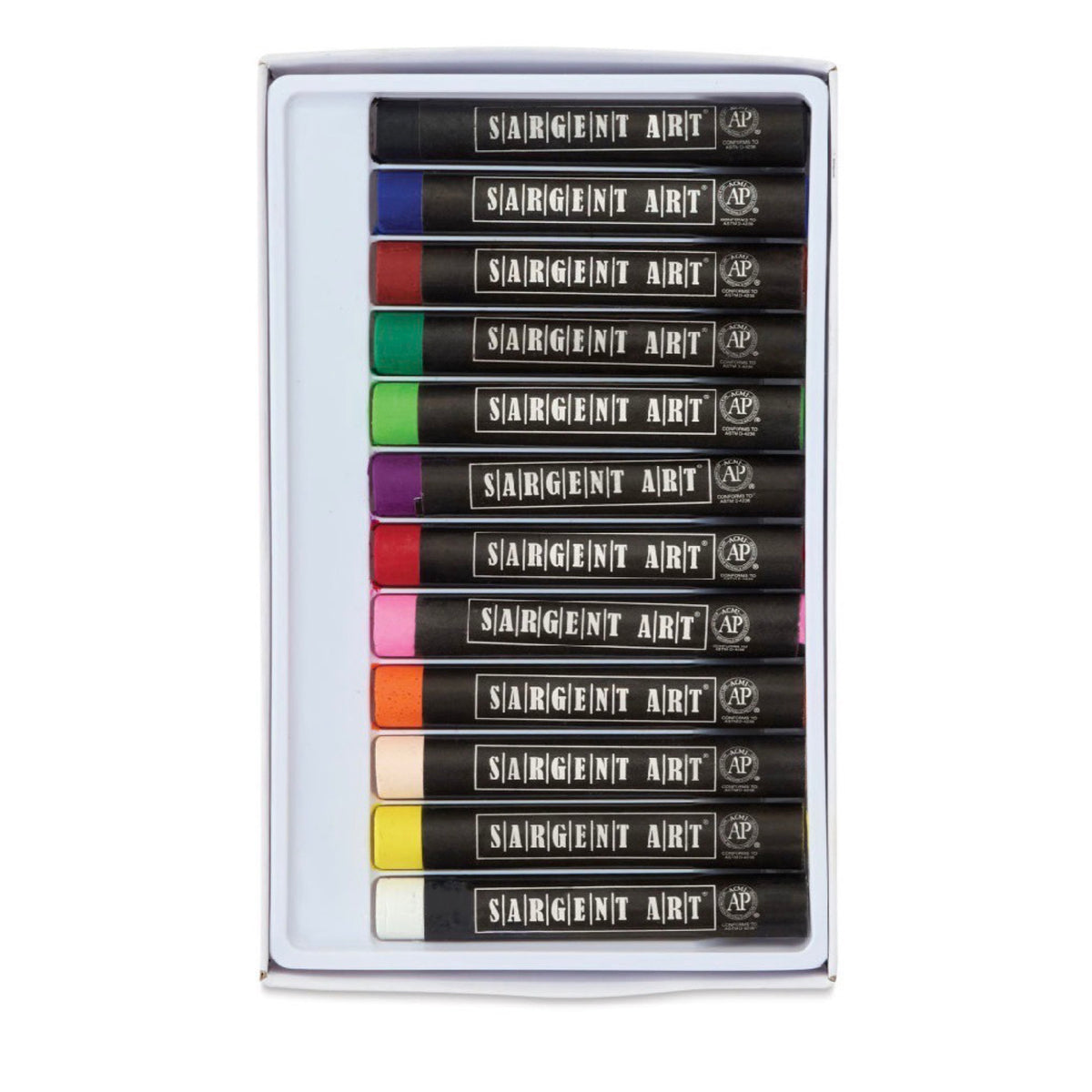 12pk Large Round Artists Oil Pastels - Sargent Art