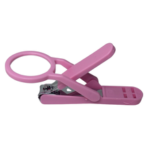 Nail Clipper with 2X Magnifying Glass & Nail File - Removable Nail Collection Tray