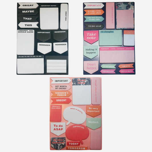 3pk of Sticky Notes Fun & Witty Variety Pack - 1140 Total Pieces!