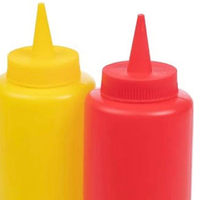 2pc 14oz Condiment Squeeze Bottle Set - Ketchup, Mustard & More!
