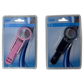 Nail Clipper with 2X Magnifying Glass & Nail File - Removable Nail Collection Tray